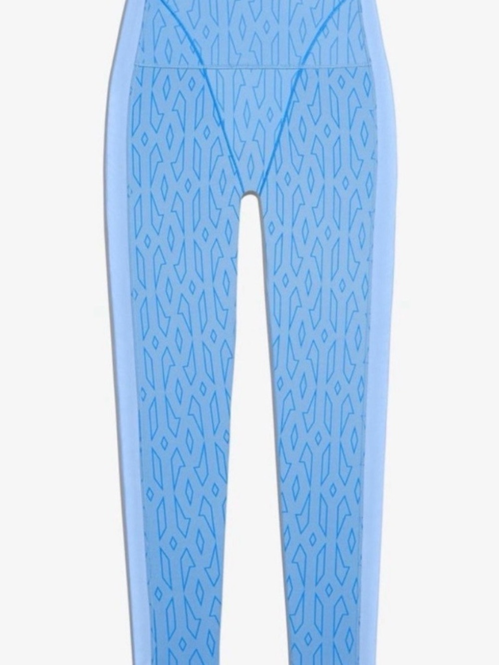 Ivy Park x Adidas Mesh Monogram Leggings Blue 1X High Rise Activewear
